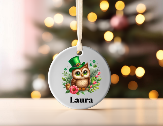 PERSONALIZED OWL ORNAMENT