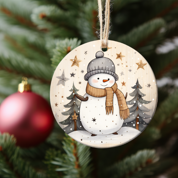 WINTER SNOWMAN ORNAMENT