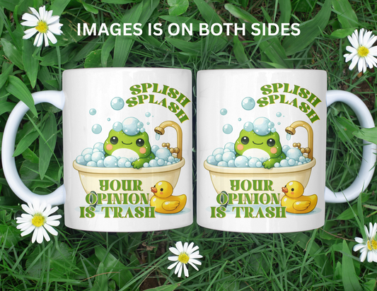 SPLISH SPLASH CUTE FROG MUG