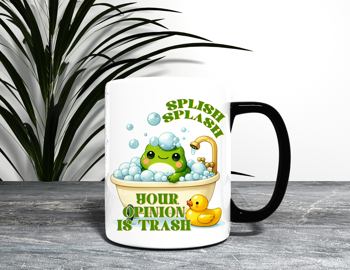 SPLISH SPLASH CUTE FROG MUG