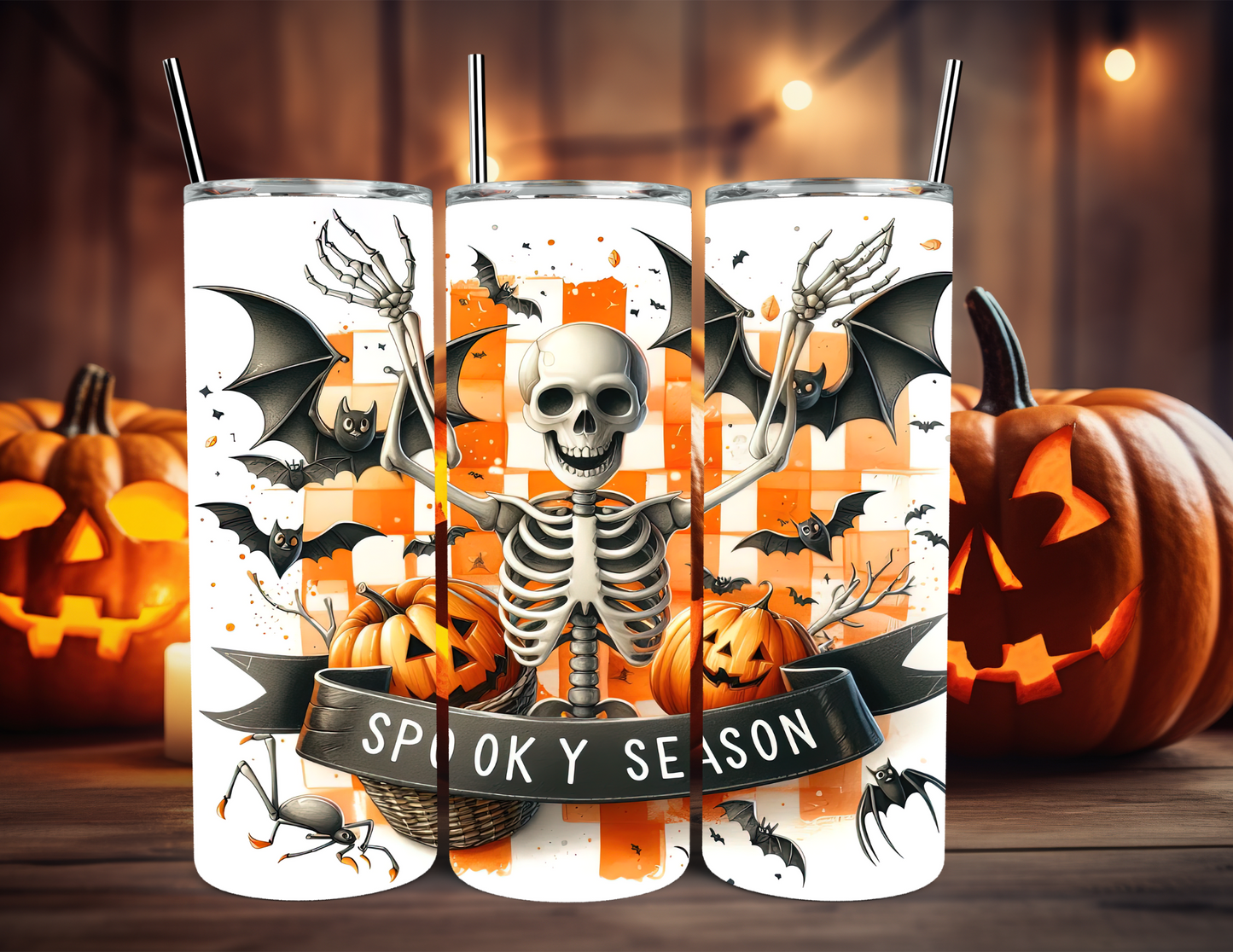 SKELETON SPOOKY SEASON TUMBLER