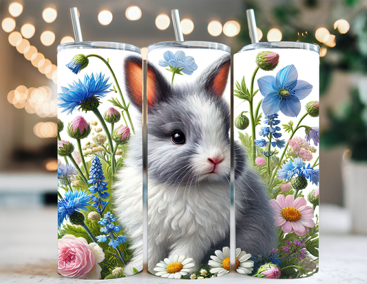 WILD FLOWERS BUNNY TUMBLER