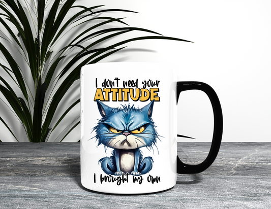 ANGRY CAT ATTITUDE MUG