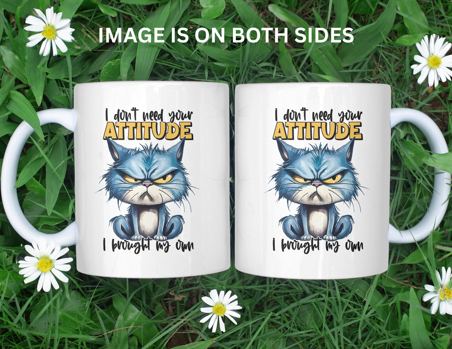 ANGRY CAT ATTITUDE MUG