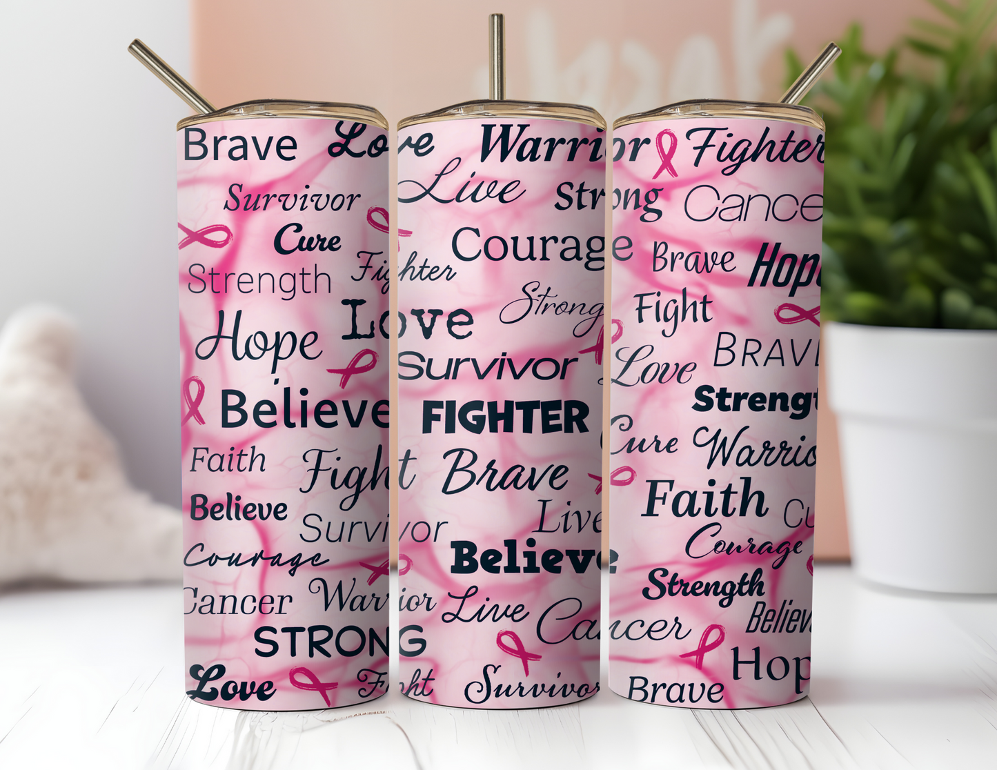 BREAST CANCER TUMBLERS
