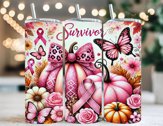 BREAST CANCER SURVIVOR TUMBLER