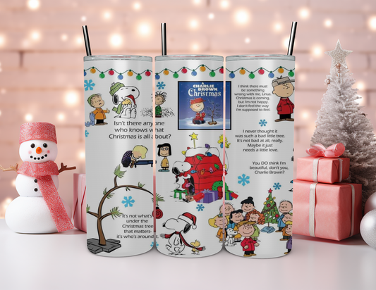 PEANUTS CHARLIE BROWN CHRISTMAS TUMBLER