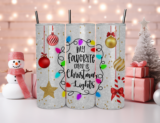 CHRISTMAS LIGHTS TUMBLER