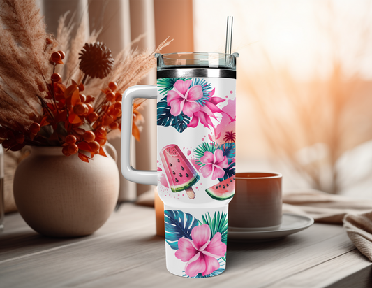 40 oz FLAMINGO TUMBLER