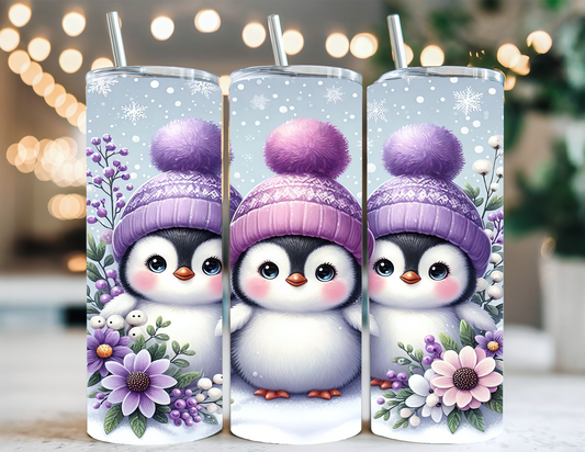 FLORAL PENGUINS TUMBLER