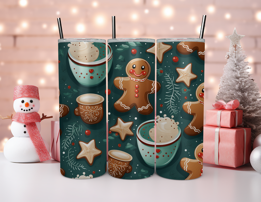 GINGERBREAD AND STARS TUMBLER