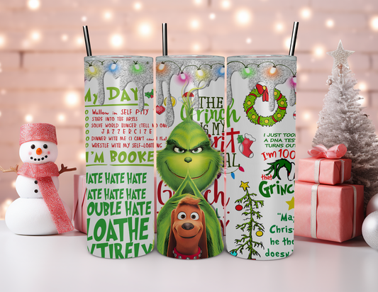 GRINCH AND MAX TUMBLER