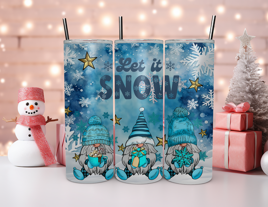 LET IT SNOW GNOMES TUMBLER