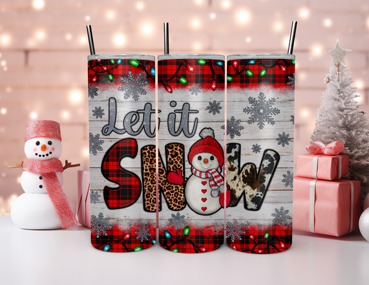 LET IT SNOW RED TUMBLER
