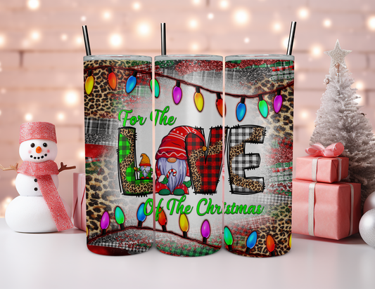 LOVE GNOMES CHRISTMAS TUMBLER