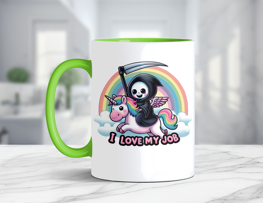 I LOVE MY JOB GRIM REAPER MUG