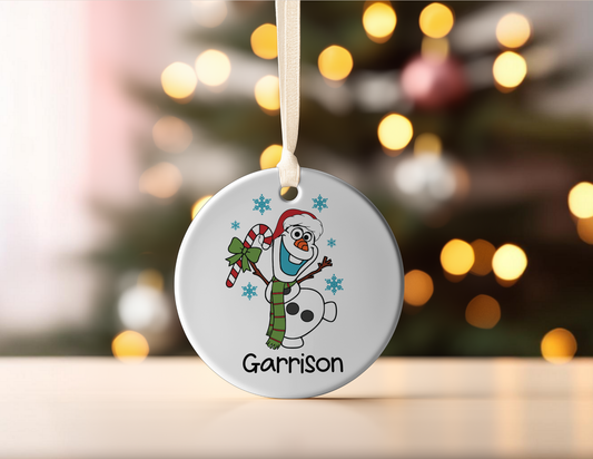 PERSONALIZED OLAF ORNAMENT