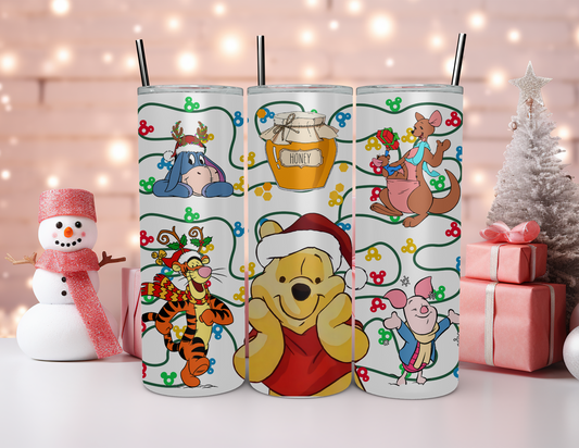 POOH BEAR CHRISTMAS TUMBLER