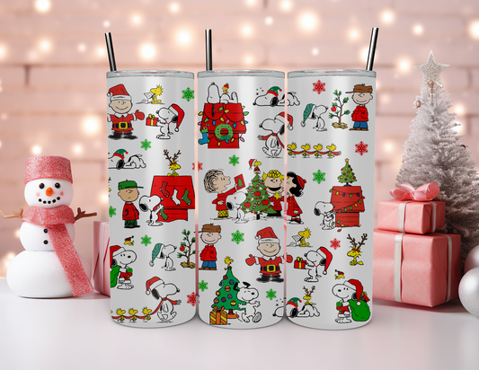 CHARLIE BROWN AND FRIENDS CHRISTMAS TUMBLER