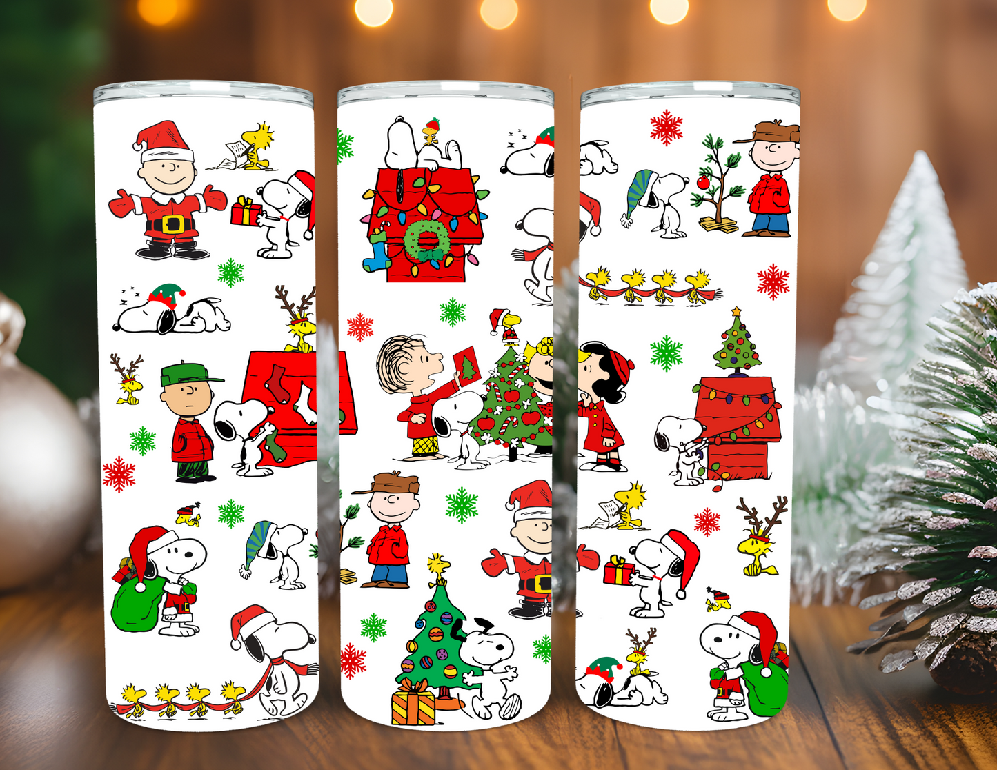 CHARLIE BROWN AND FRIENDS CHRISTMAS TUMBLER