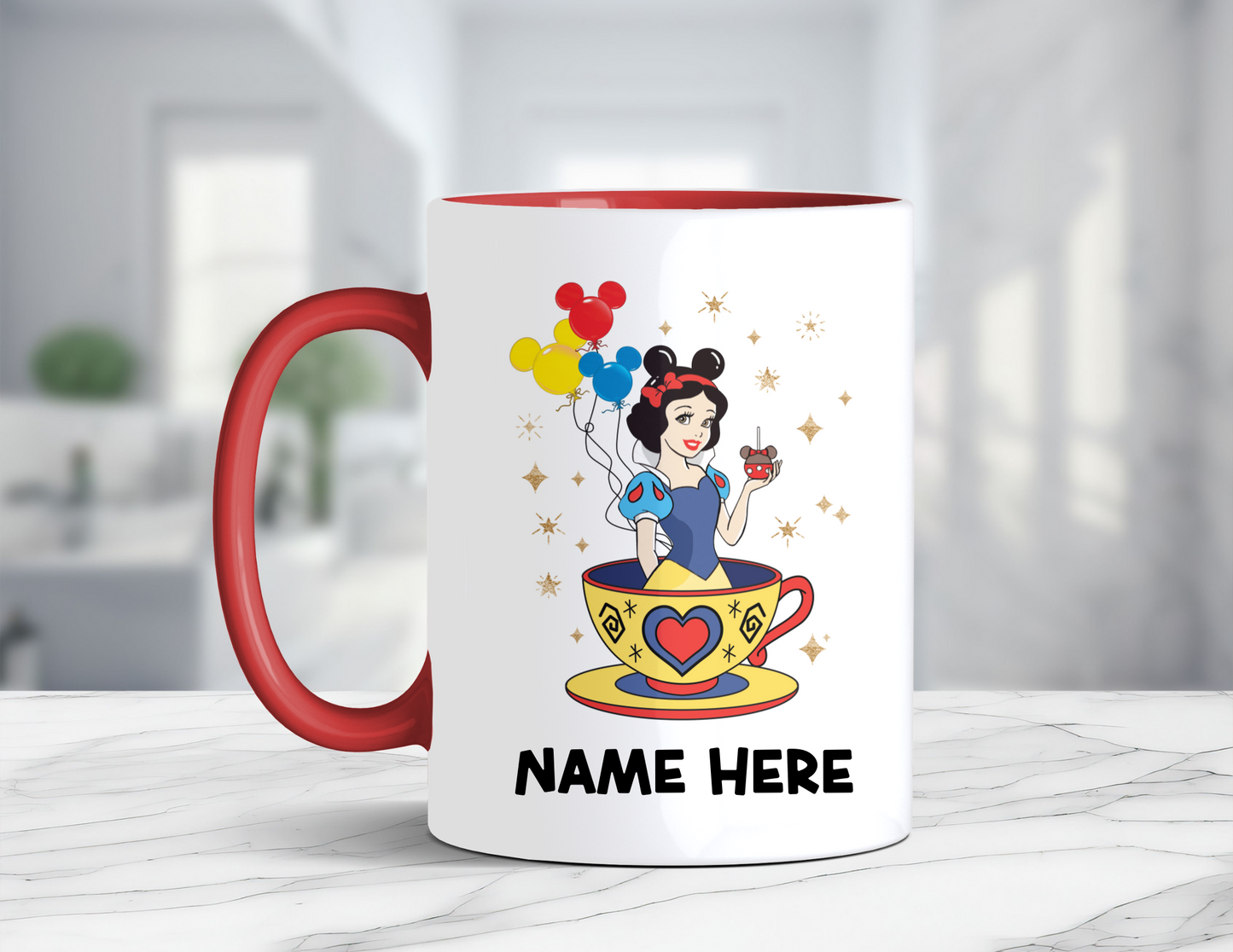 PERSONALIZED SNOW WHITE COFFEE MUG