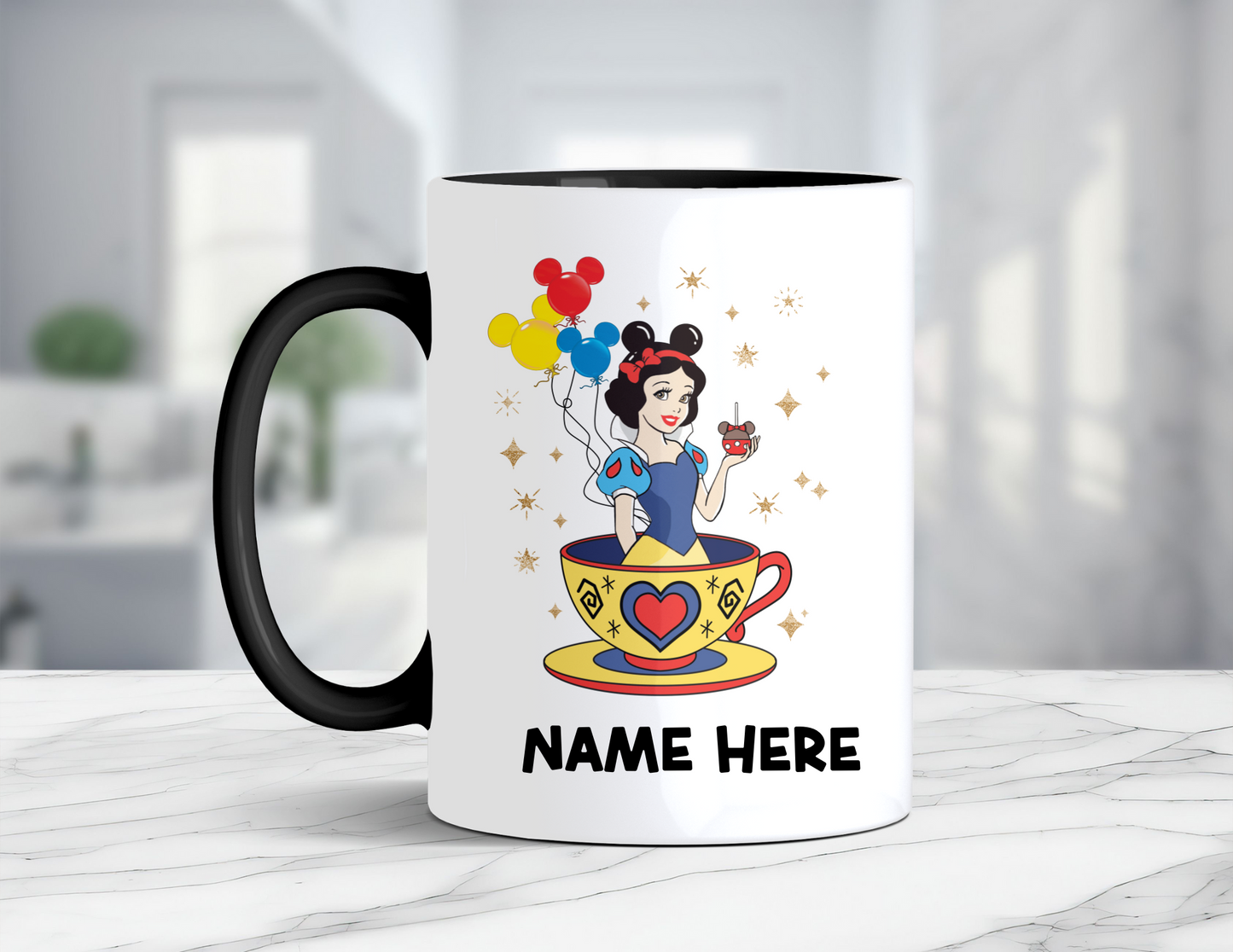 PERSONALIZED SNOW WHITE COFFEE MUG