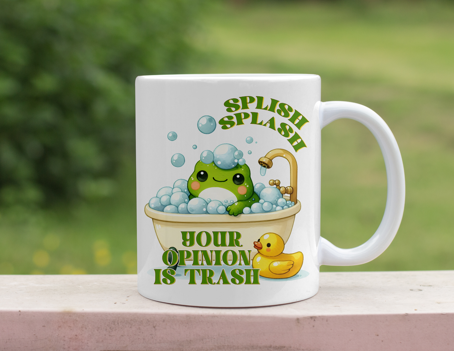 SPLISH SPLASH CUTE FROG MUG