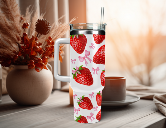 STRAWBERRIES 40 OZ TUMBLER