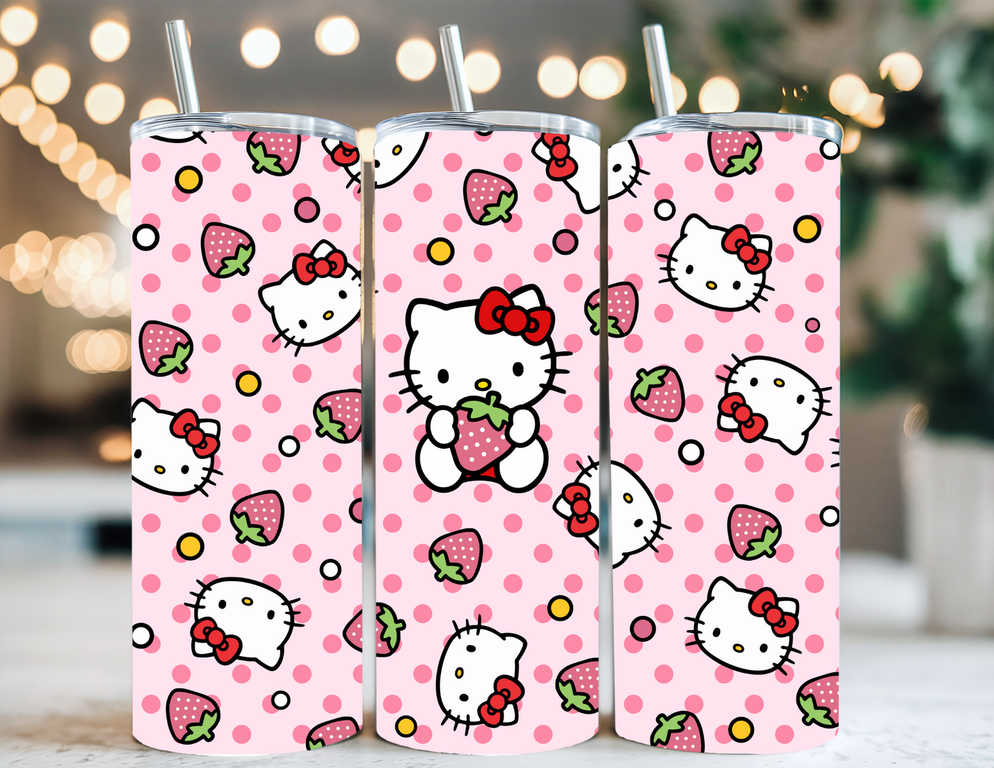 STRAWBERRY HELLO KITTY TUMBLER