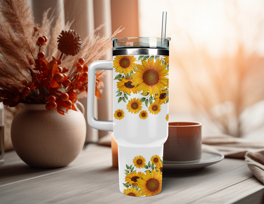 SUNFLOWERS 40 OZ TUMBLER