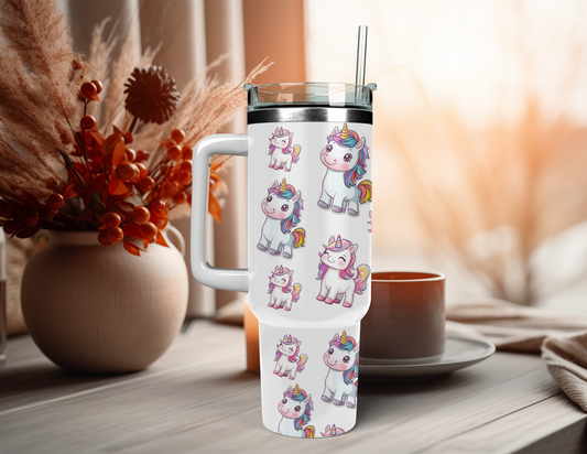CUTE UNICORN 40 OZ TUMBLER