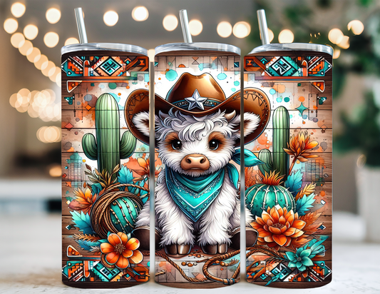 WESTERN HIGHLAND COW TUMBLER