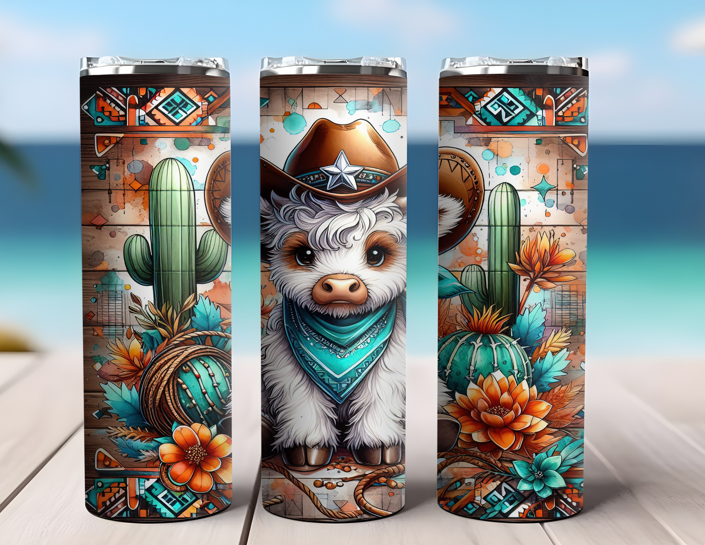 WESTERN HIGHLAND COW TUMBLER
