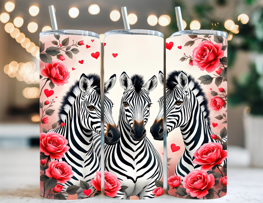 FLORAL ZEBRA TUMBLER