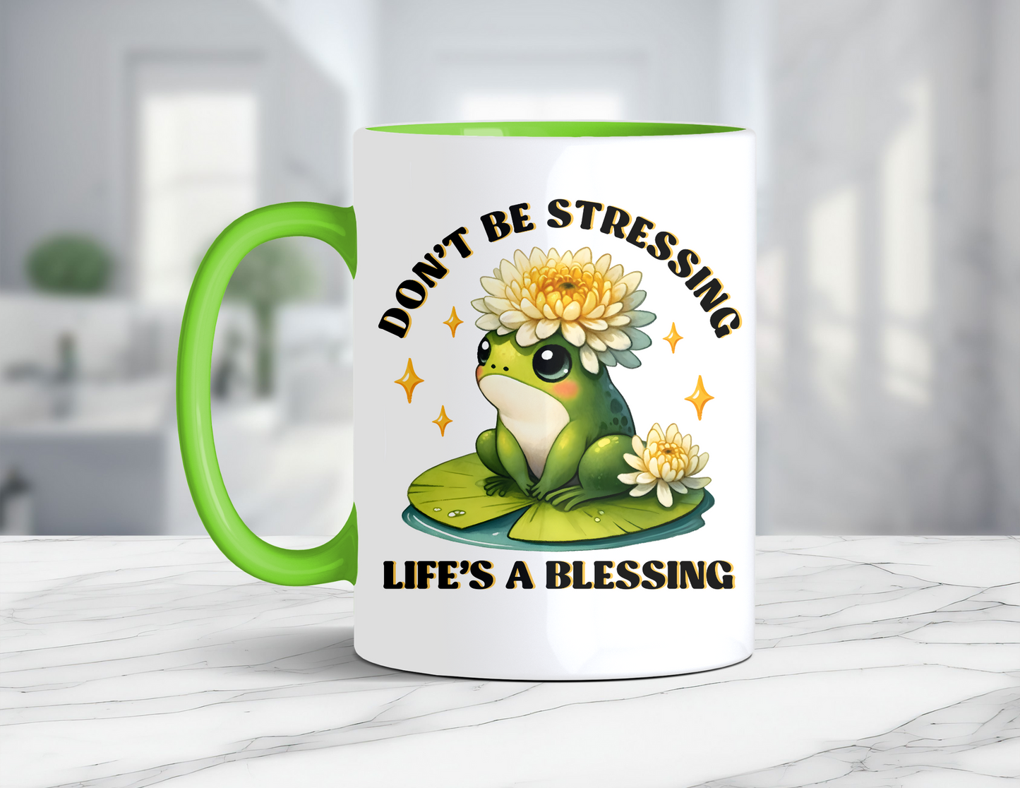 LIFE'S A BLESSING FROG MUG