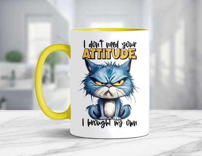 ANGRY CAT ATTITUDE MUG