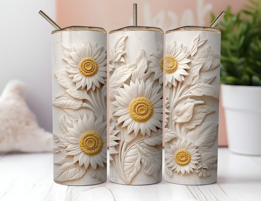 3D FLORAL TUMBLER