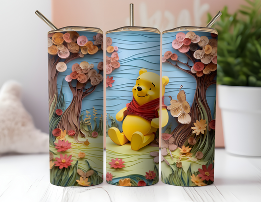 3D POOH BEAR TUMBLER