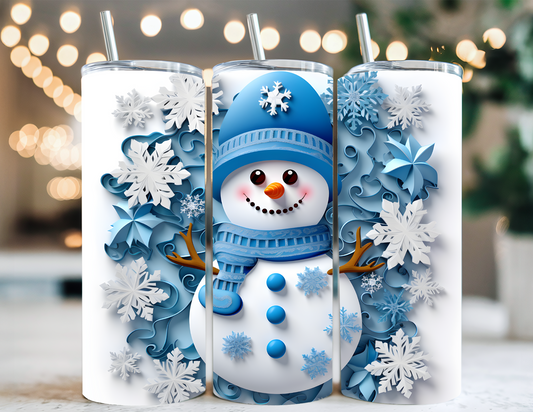3D SNOWMAN TUMBLER