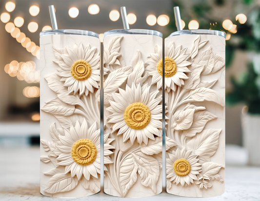 3D FLORAL TUMBLER