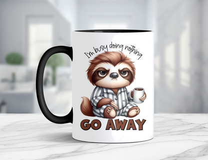 GO AWAY SLOTH MUG
