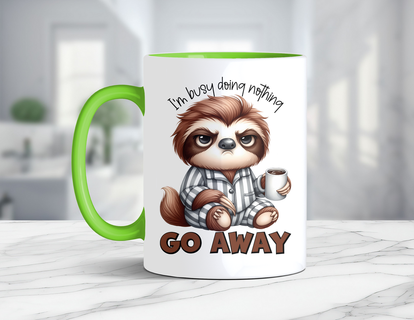 GO AWAY SLOTH MUG