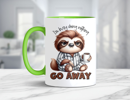 GO AWAY SLOTH MUG