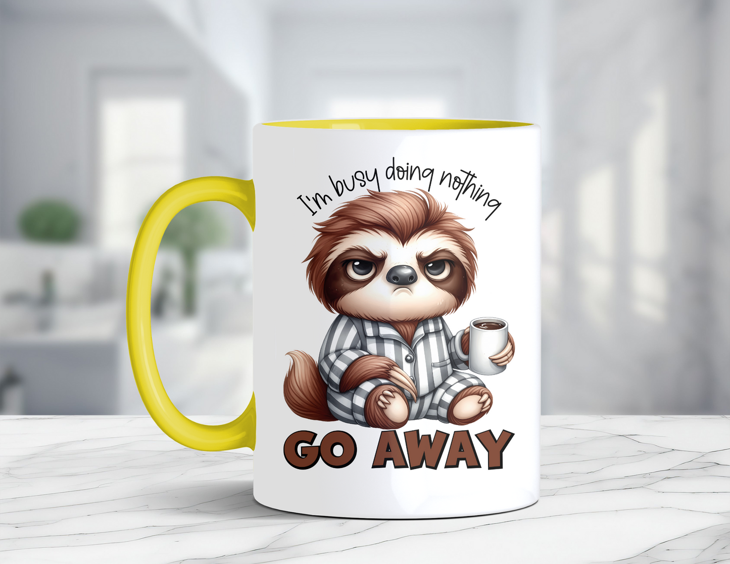 GO AWAY SLOTH MUG