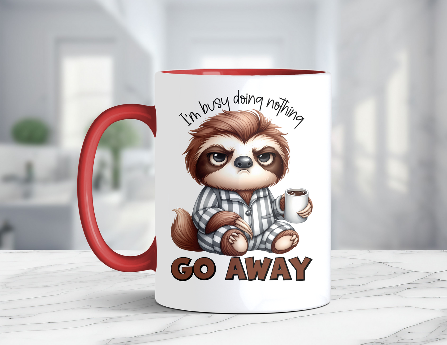 GO AWAY SLOTH MUG