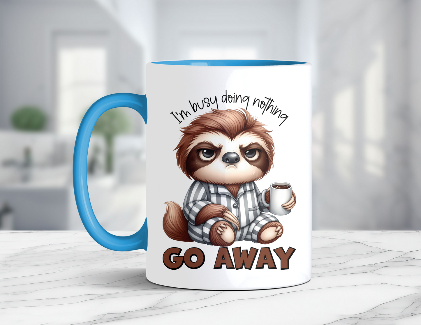 GO AWAY SLOTH MUG