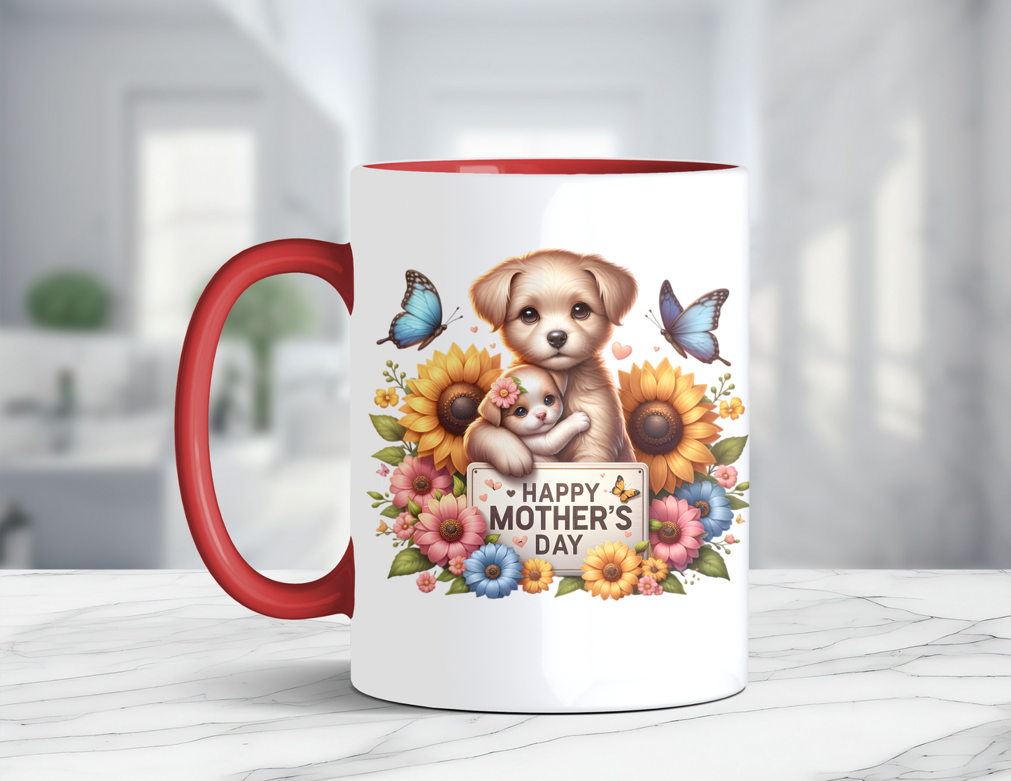 HAPPY MOTHER'S DAY PUPPIES MUG