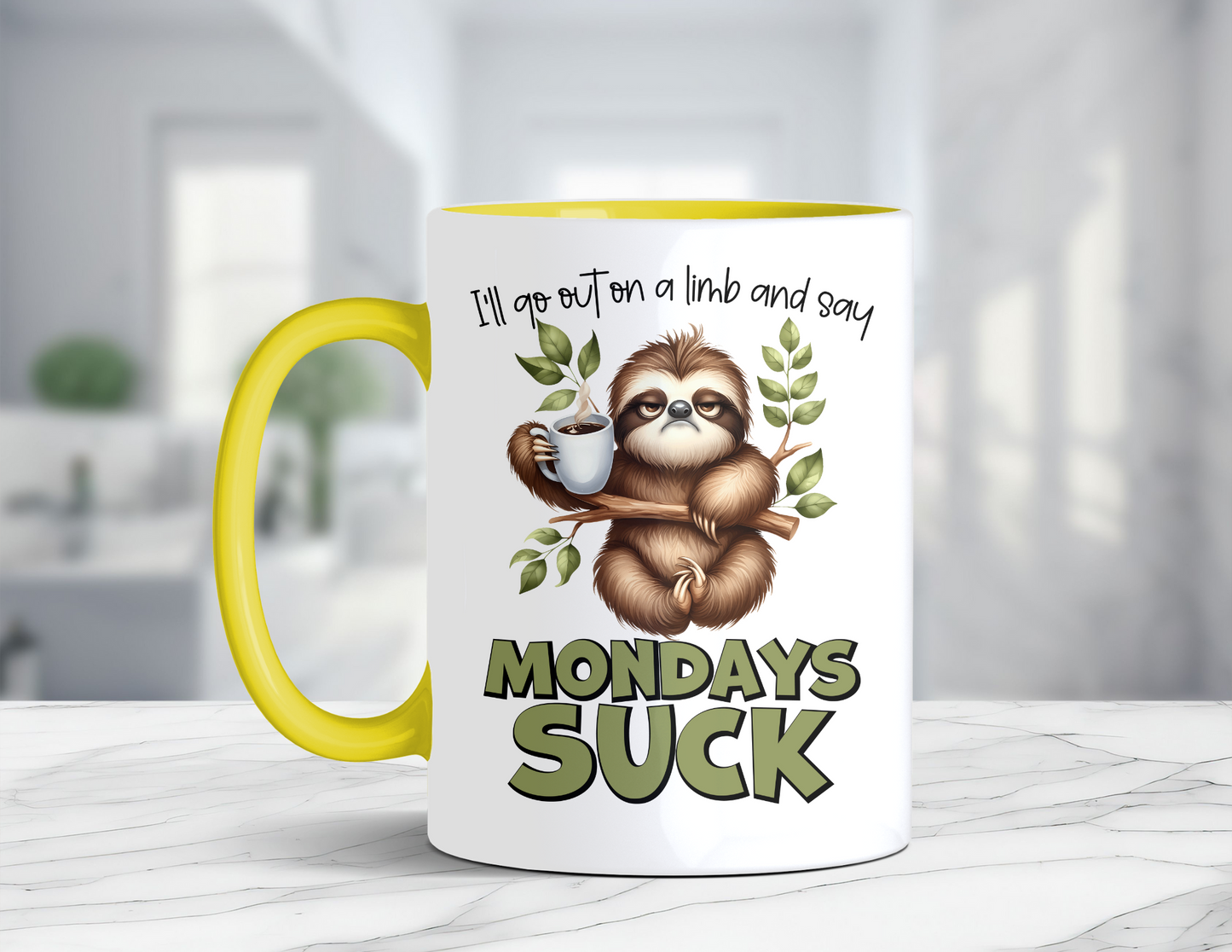 MONDAYS SUCK SLOTH MUG
