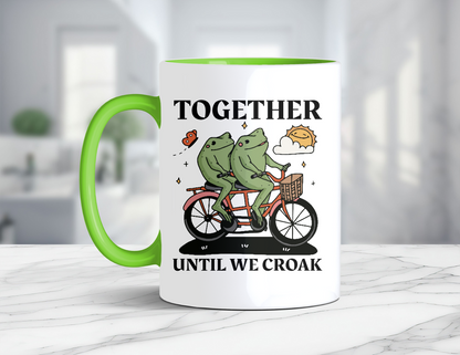 TOGETHER UNTIL WE CROAK FROG MUG