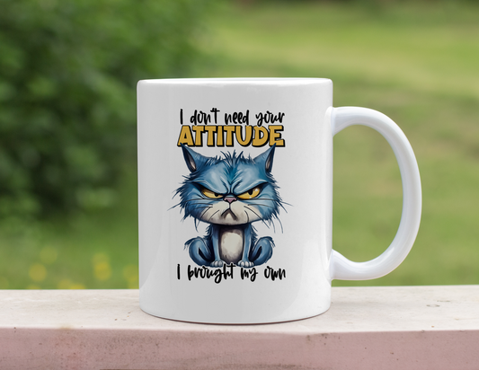 ANGRY CAT ATTITUDE MUG